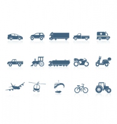 Transportation icons vector image