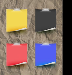 Note papar color set on paper texture Texture vector image