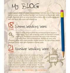 Web site template vector image