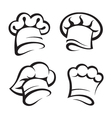 Set of chef hats vector image