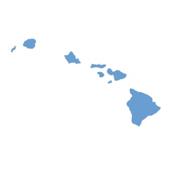 State map of Hawaii by counties vector image