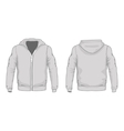 Mens hoodie shirts template Front and back views vector image