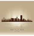 San Francisco California skyline city silhouette vector image