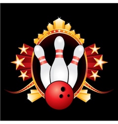 Bowling design vector image