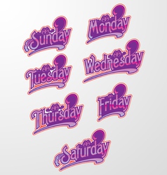 Decorative Text Days vector image