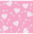 Heart and skeleton key vector image