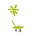 Palm trees silhouette on island Palm trees silhouette on island vector image