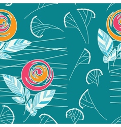 Seamless vintage rose pattern background vector image