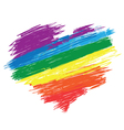Rainbow heart vector image
