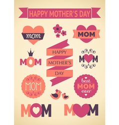 Mothers Day Design Elements vector image