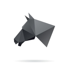 Horse head abstract isolated on a white background vector image
