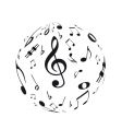 Music sphere vector image