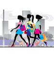 Shopping girls vector image