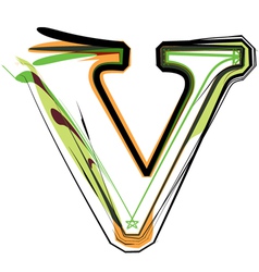 Organic Font vector image