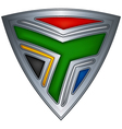 Steel shield south africa vector image