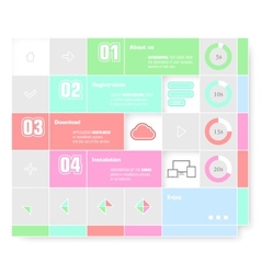Trendy design infographic vector image