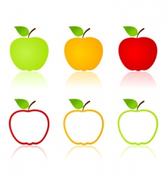 Apple icons vector image