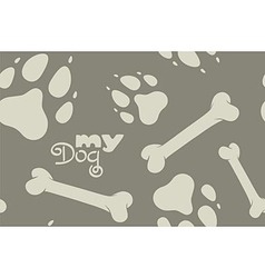 My Dog pattern vector image