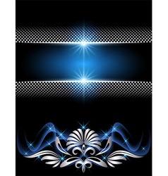 Glowing silver ornament vector image