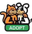 Adopt a pet vector image