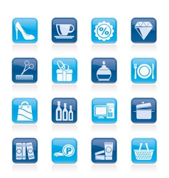 Shopping and mall icons vector image