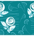 Seamless vintage rose pattern background vector image
