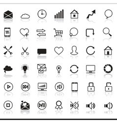 Set of 42 SEO internet icons vector image