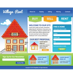 Template for real estate vector image