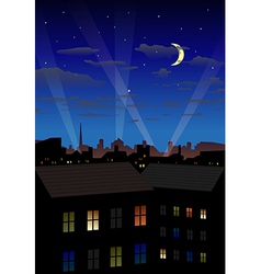 Night city vector image