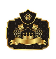 Gold label vector image