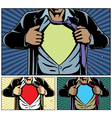Superhero under cover vector image