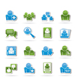 Social Media and Network icons vector image
