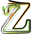 Organic Font vector image