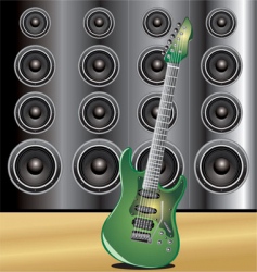 Guitar loudspeaker vector image