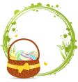 Easter basket border vector image