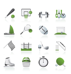 Sport objects icons vector image