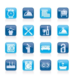Hotel and motel icons vector image