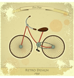 Retro bicycle vector image