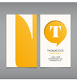 Business card template letter T vector image