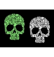 Floral human skull vector image