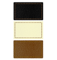 Set of leather labels vector image