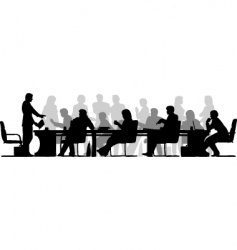 Busy meeting vector image