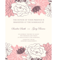 Wedding Invitation floral card vector image