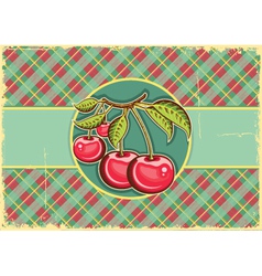Cherries background vector image