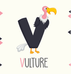 Alphabet letter b and bird Royalty Free Vector Image