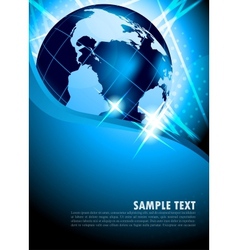 Bright background with earth vector image