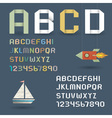 Origami Alphabet with Numbers vector image