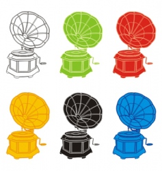 Gramophones vector image