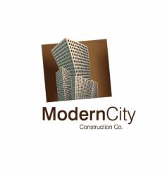 Modern city logo vector image