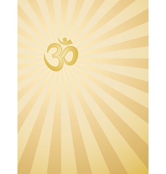 Background with Om sign vector image